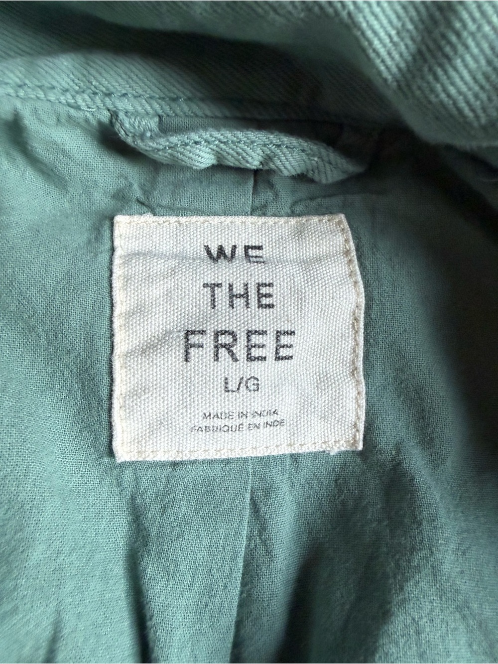 Free People We The Free Sage Green Jacket with Front Pockets - Picture 7 of 8